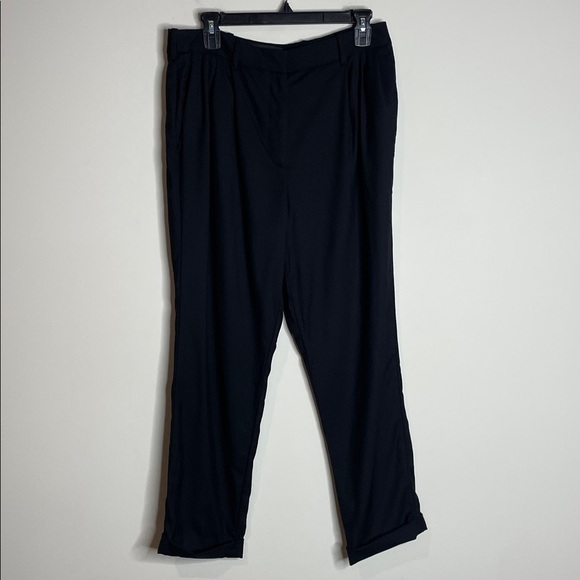 Nili Lotan | Women’s Virgin Wool Black Montana Pleated Pants Size 10 - Picture 2 of 9